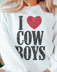 I Love Cowboys Oversized Western Sweatshirt