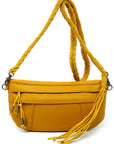 Braided Tassel Strap Crossbody Bag