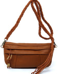 Braided Tassel Strap Crossbody Bag