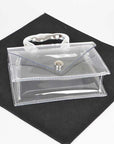 Silver Handle Transparent Stadium Bag