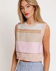 LE LIS Round Neck Sweater Vest