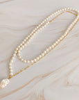 In Your Way Pearl And Chain Long Necklace