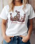 Howdy Valentine, Horseshoes Western Graphic Tee