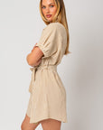 Gilli Half Sleeve Button Down Shirt Dress