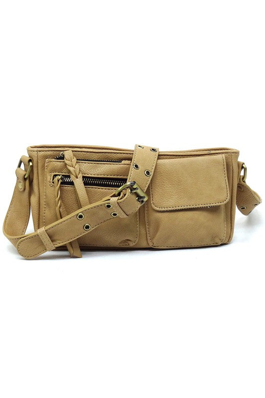 Fashion Buckle Strap Crossbody Bag