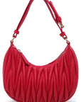 Chevron Quilted Shoulder Bag Hobo