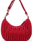 Chevron Quilted Shoulder Bag Hobo