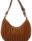 Chevron Quilted Shoulder Bag Hobo