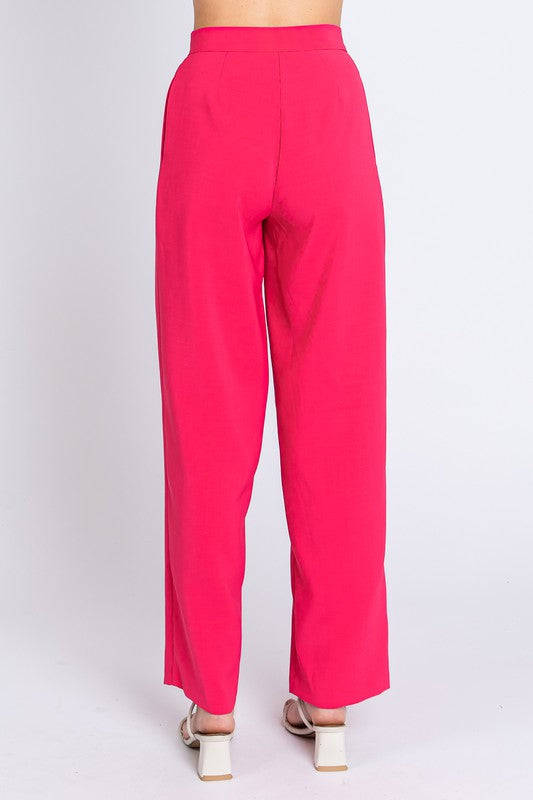 GeeGee High-Waisted Pleated Slacks