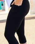 Julia Rose Black CAPRI with POCKETS