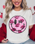 Smiley Face Sparkly Valentines Tee