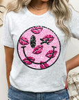 Smiley Face Sparkly Valentines Tee