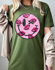 Smiley Face Sparkly Valentines Tee