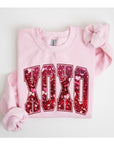 XOXO PLUS Faux Sequin Valentine Sweatshirt