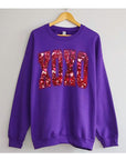 XOXO PLUS Faux Sequin Valentine Sweatshirt