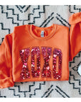 XOXO PLUS Faux Sequin Valentine Sweatshirt