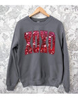 XOXO Faux Sequin Fleece Sweatshirt