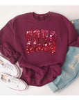 XOXO Faux Sequin Fleece Sweatshirt