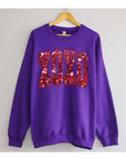 XOXO Faux Sequin Fleece Sweatshirt