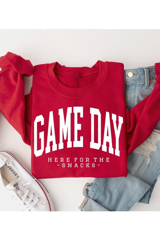 Here For The Snacks Game Day PLUS Sweatshirt