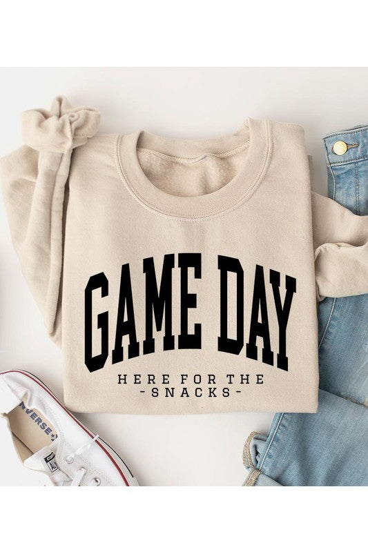 Here For the Snacks Game Day Sweatshirt