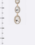 Crystal Oval Drop Statement Earrings