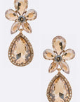 Crystal Flower Chandelier Earrings