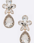 Crystal Flower Chandelier Earrings