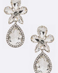 Crystal Flower Chandelier Earrings