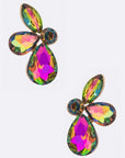 Crystal Flower Statement Earrings