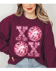 XOXO Faux Sequin Valentines Sweatshirt