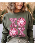 XOXO Faux Sequin Valentines Sweatshirt