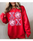 XOXO Faux Sequin Valentines Sweatshirt