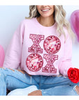 XOXO Faux Sequin Valentines Sweatshirt