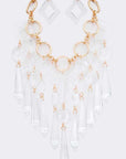 Acrylic Chandelier Statement Necklace Set