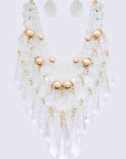 Layered Chandelier Statement Necklace Set