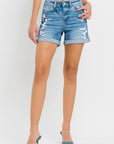 VERVET by Flying Monkey High Rise Double Cuff Shorts