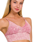 ZENANA Washed Ribbed Bra Padded Tank Top