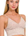 ZENANA Washed Ribbed Bra Padded Tank Top