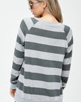 Big Stripe Sweatshirt Top - Online Only