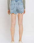 VERVET by Flying Monkey High Rise Raw Hem Shorts