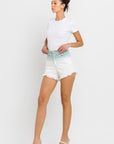 VERVET by Flying Monkey Super High Rise Paperbag Waistband Ombre Shorts