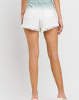 VERVET by Flying Monkey Super High Rise Paperbag Waistband Ombre Shorts