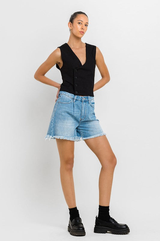 VERVET by Flying Monkey Super High Rise Pleats Shorts