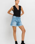 VERVET by Flying Monkey Super High Rise Pleats Shorts