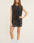 La Miel Mineral Washed Sleeveless Dress with Side Pockets