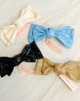 Patent Double Bow Hair Clip