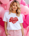 Mama Checkered Heart Graphic Tee