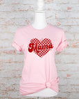 Mama Checkered Heart Graphic Tee