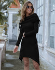 Hope Horizon Black Rosie Off Shoulder Sweater Dress with Tassel